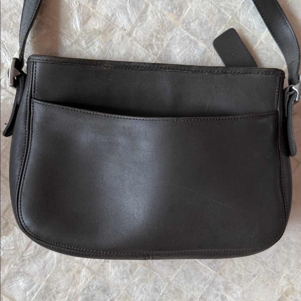 Coach Chelsea Vintage 6000 Gray Leather CrossBody Bag purse grey - Picture 4 of 13